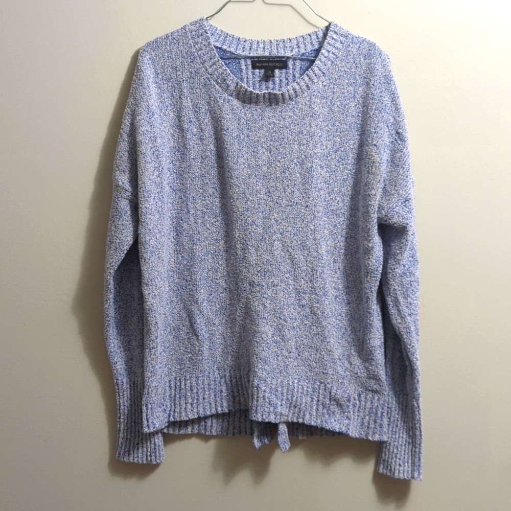 Blue and white banana republic sweater
